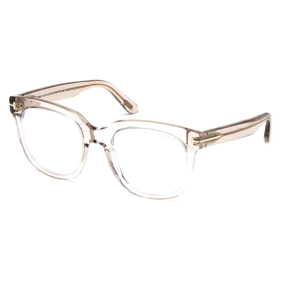 Tom Ford Women Geometric Eyeglasses FT5537-B 072 Shiny Pink 52mm