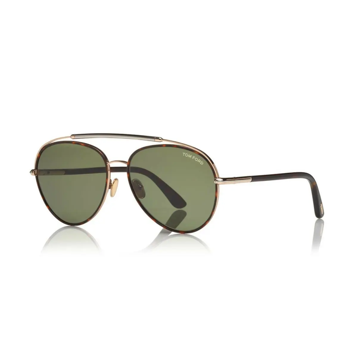 Tom Ford Curtis FT 0748 Dark Havana/green 52N Sunglasses - Frame: Dark Havana, Lens: Green