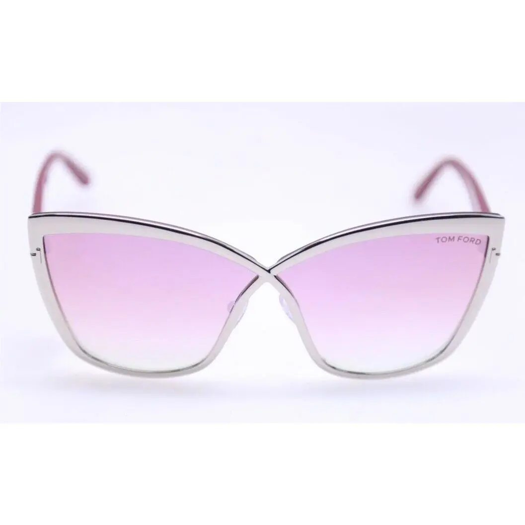 Tom Ford SANDRINE-02 FT0715 16Z Silver/red/pink Gradient Mirror Sunglasses 94