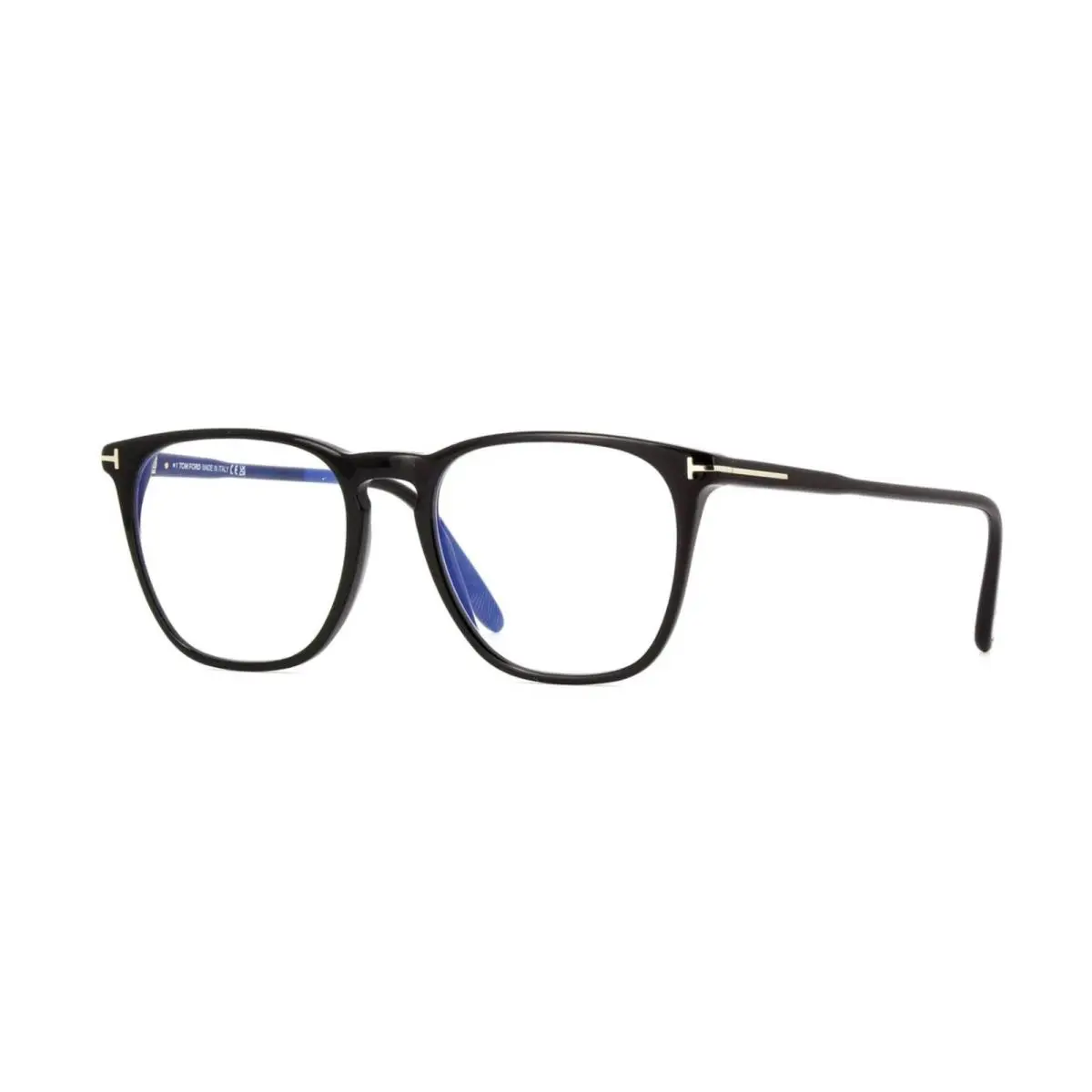 Tom Ford FT 5937-B Blue Block Shiny Black/blue Filter 001 Eyeglasses - Frame: Shiny Black