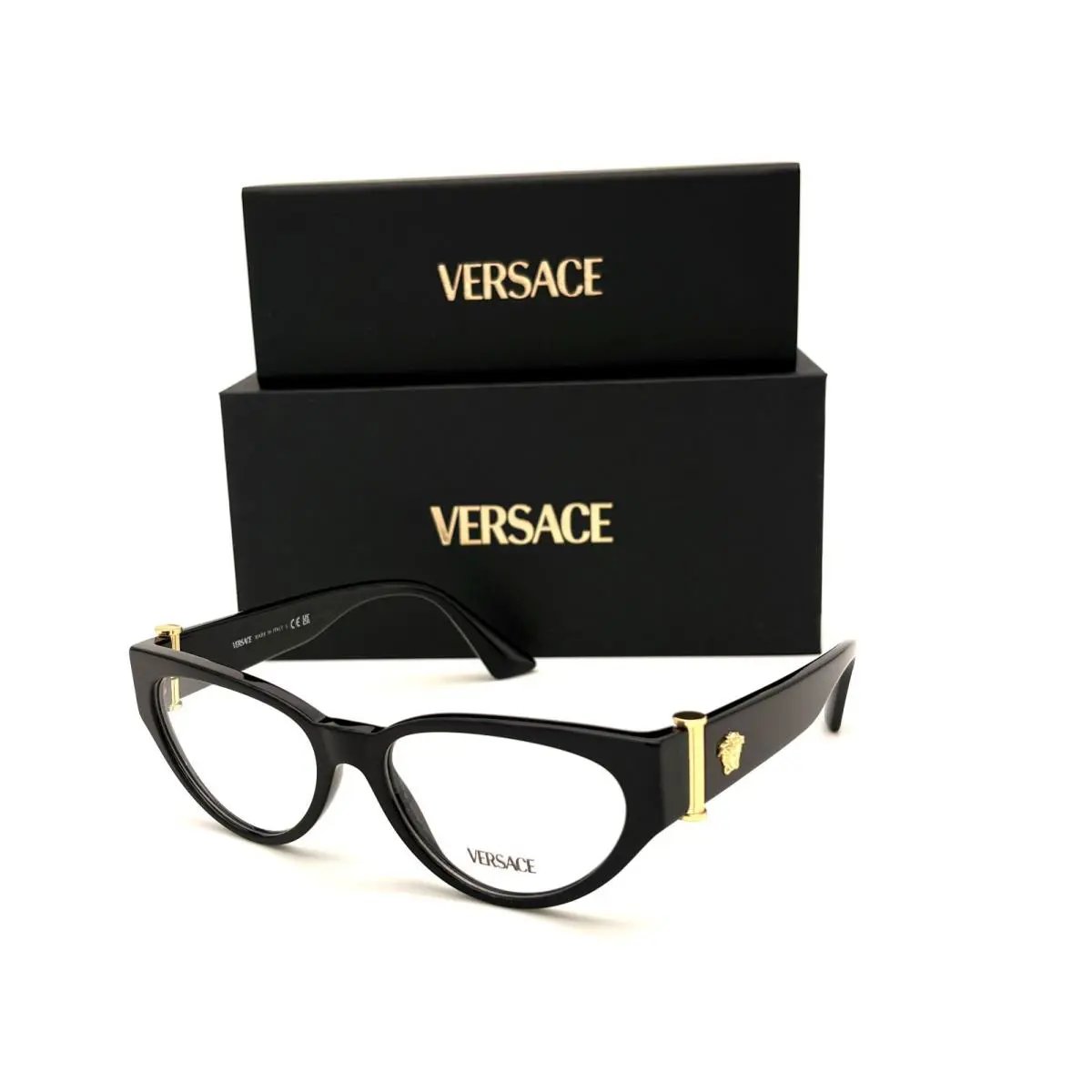 Versace VE3366 GB1 Black / Clear Lens 53mm Eyeglasses