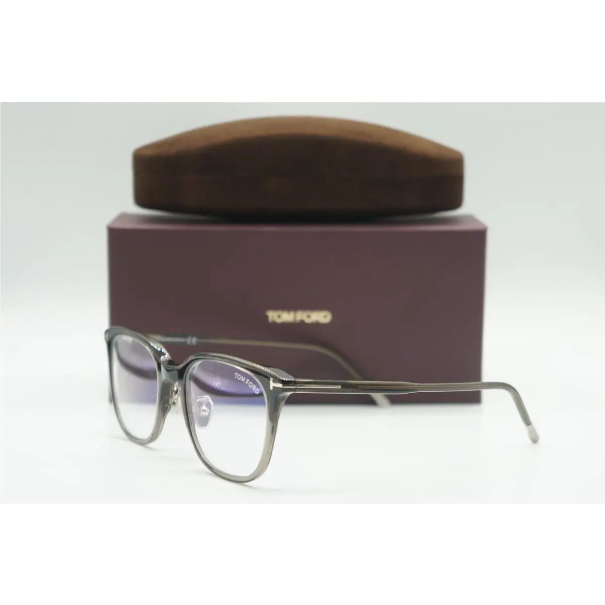 Tom Ford TF 5776-D-B 020 Transparent Grey Eyeglasses Frames 53-22
