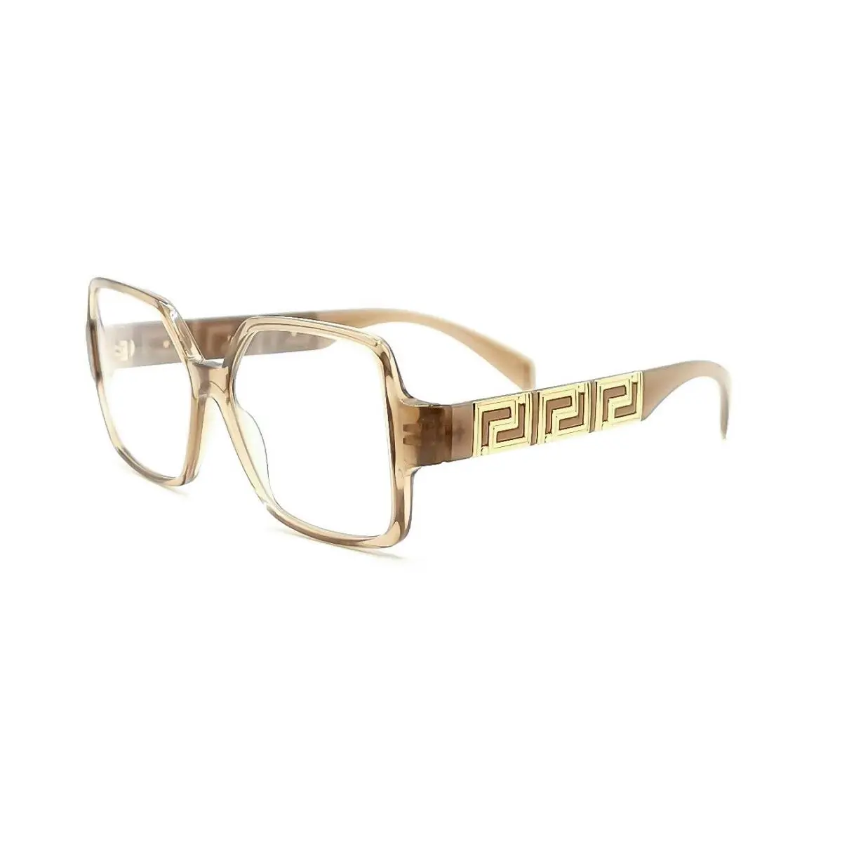Versace 3337 Eyeglasses 5403 Transparent Brown-gold Size 53