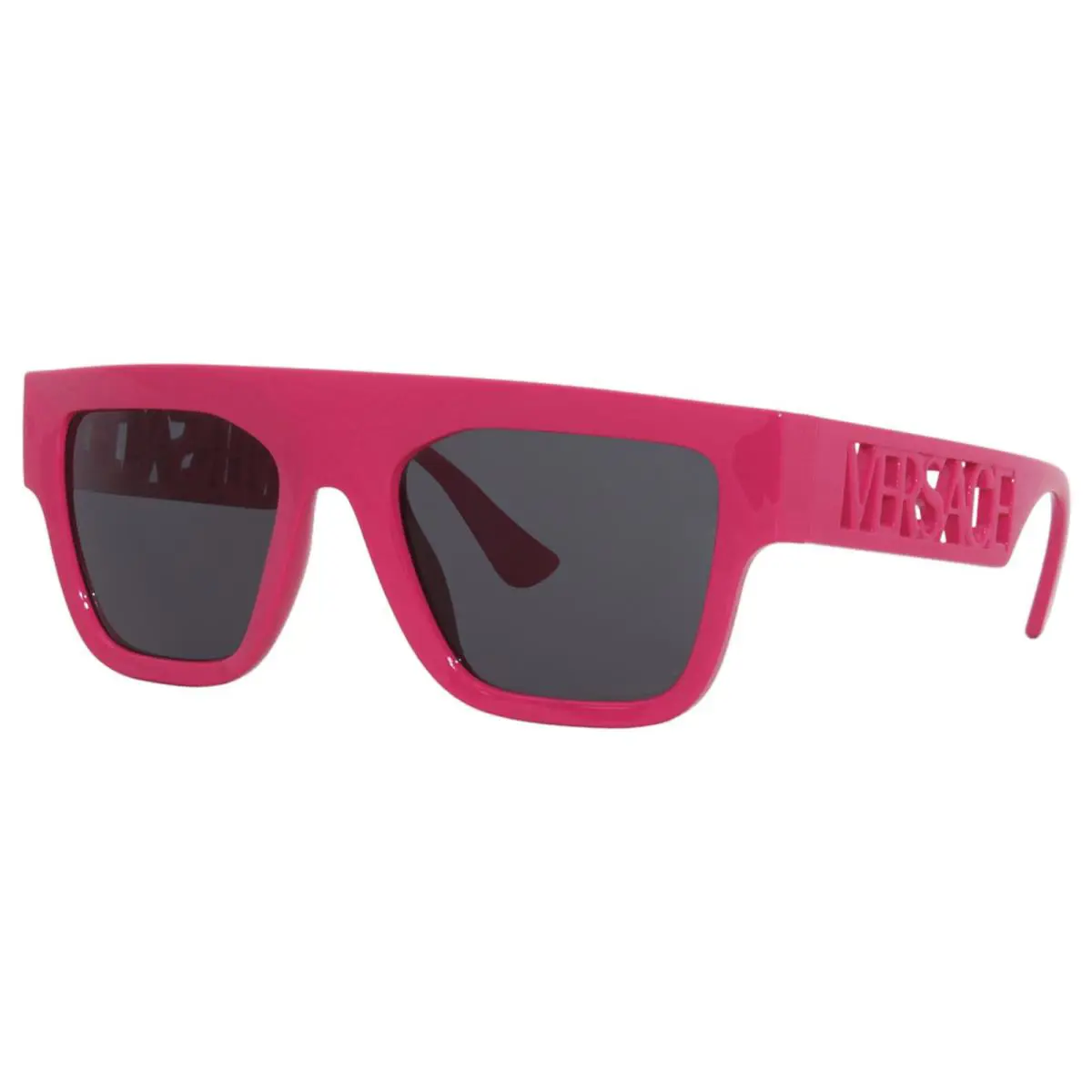 Versace VE4430U 536787 Sunglasses Fuxia/pink/dark Grey Lens Rectangle Shape 53mm