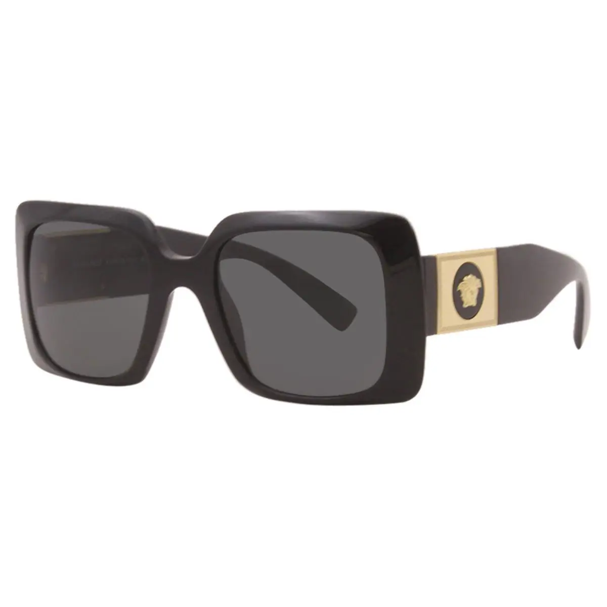 Versace VE4405 GB1/87 Sunglasses Women`s Black-gold Medusa/dark Grey Lenses - Frame: Black, Lens: Gray