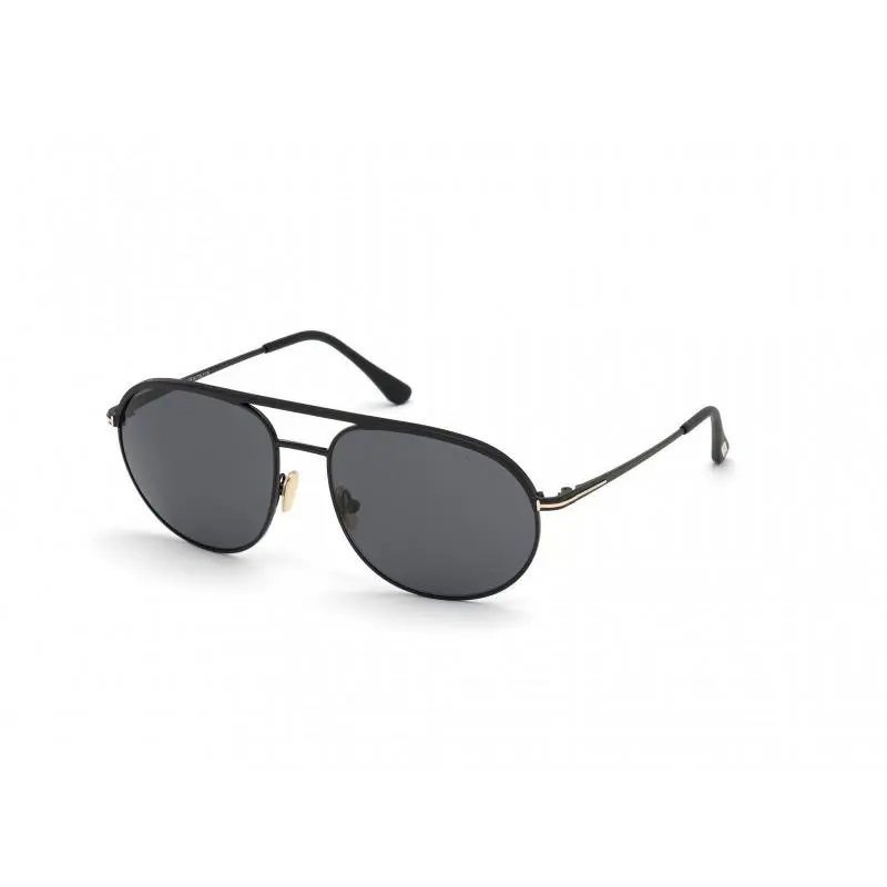 Tom Ford FT0772 02A Matte Black Sunglasses Smoke Grey Lenses 59mm /