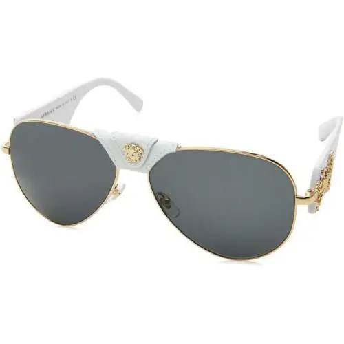 Versace Sunglasses VE2150Q 134187 Gold /white Grey 62 mm