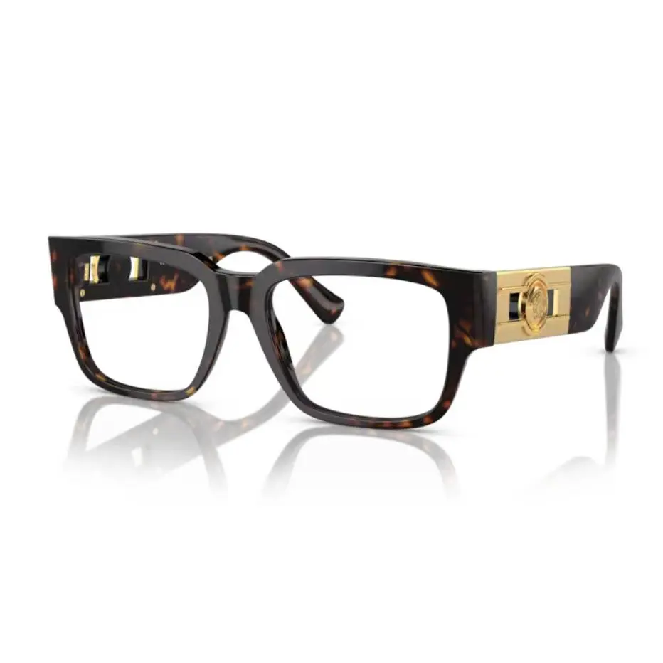 Versace 0VE3350 108 Havana/gold 55mm Square Women`s Eyeglasses