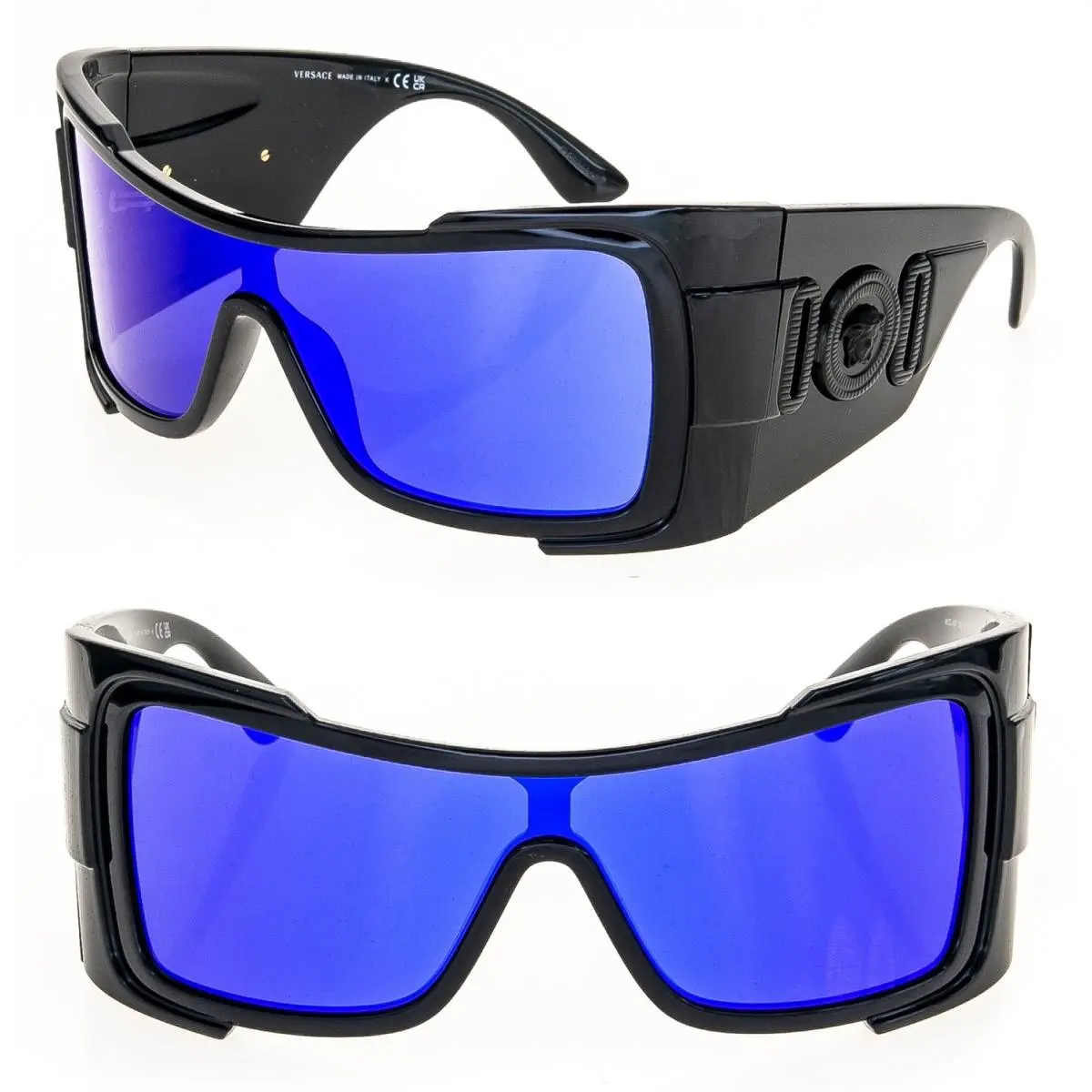 Maxi Medusa Biggie 4451 Black Blue Mirrored VE4451 Unisex Sunglasses by Versace