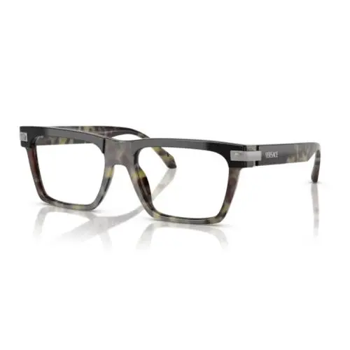 Versace 0VE3354 5456 Havana 53mm Rectangular Men`s Eyeglasses