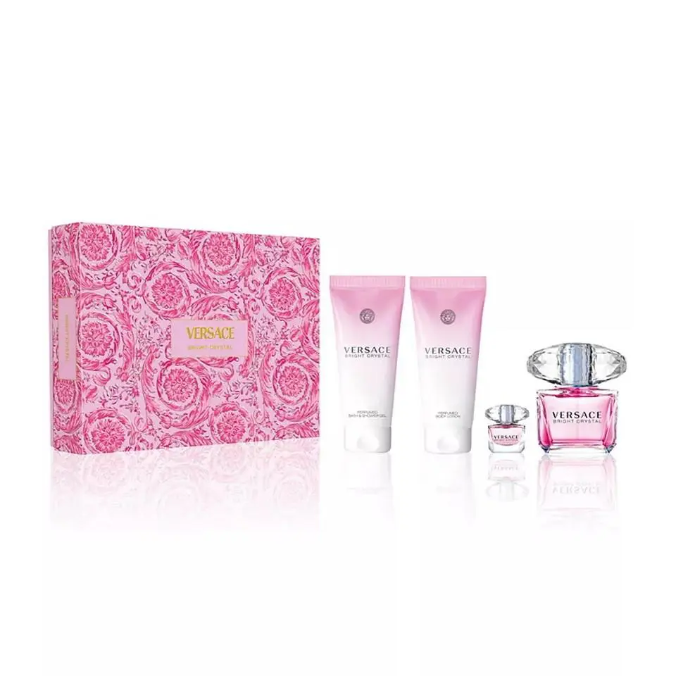 Bright Crystal 4 Pcs Gift Set By Versace Edt For Women