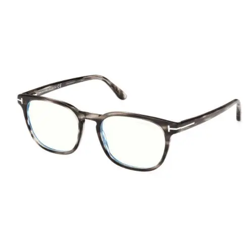 Tom Ford FT5868 B 020 Grey Blue Block Lens 53 mm Men`s Eyeglasses