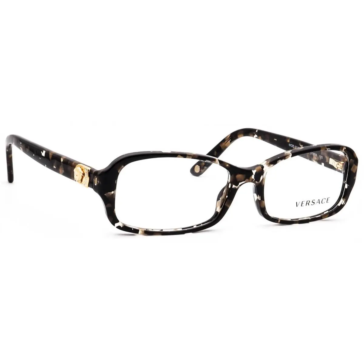 Versace Eyeglasses MOD.3146-B 876 Black Brown Quartz Rectangular 51 16 135