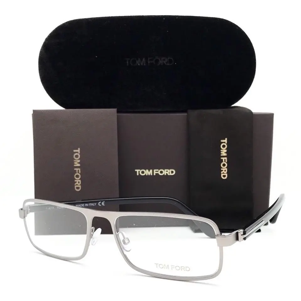 Tom Ford Eyeglasses 5201 013 Silver 56•16•140 with Case