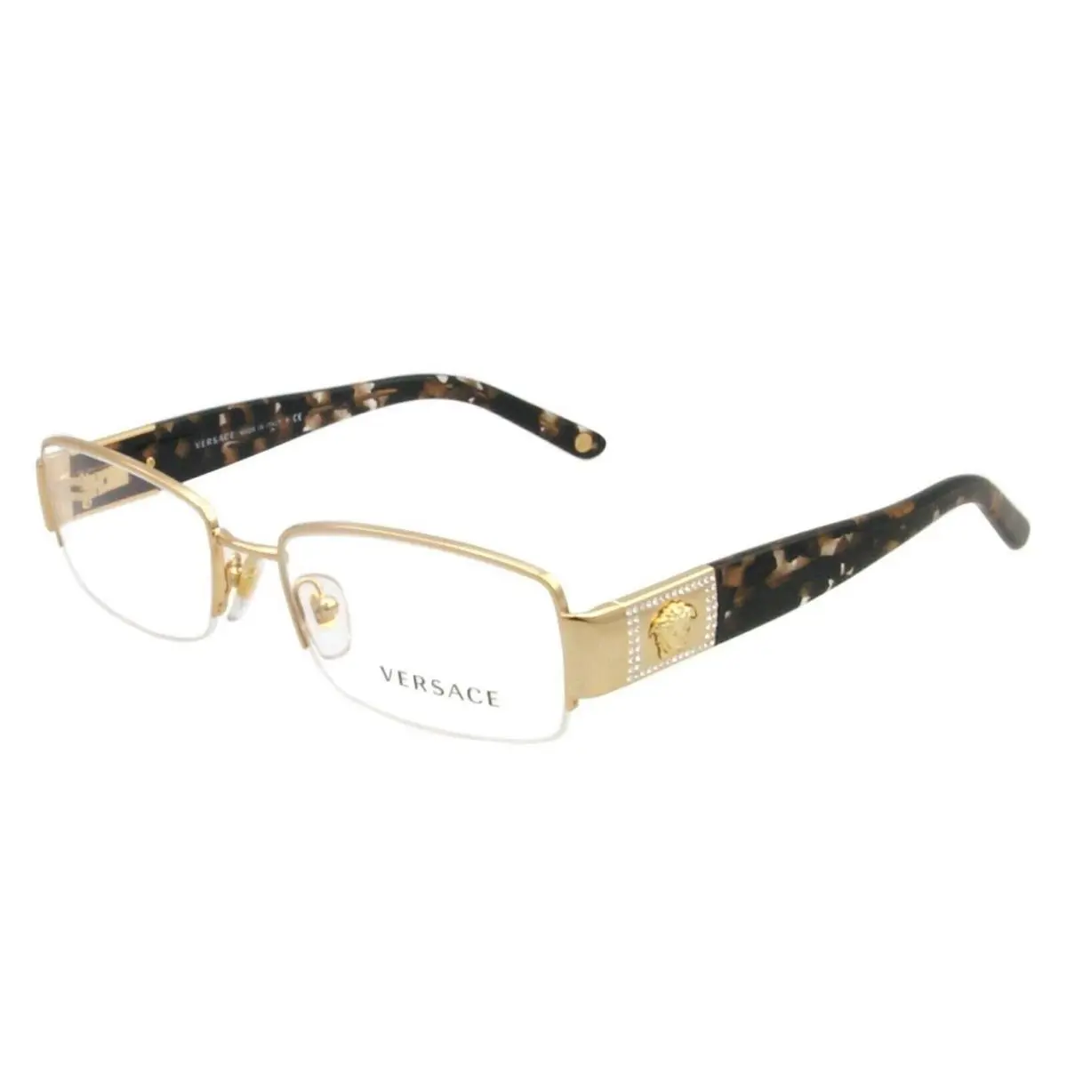 Versace Womens Gold Frame Eyeglasses 0VE1175B 1002 53 mm Diameter Lenses