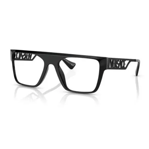 Versace VE 3326U 5380 Black Plastic Rectangle Eyeglasses 55mm