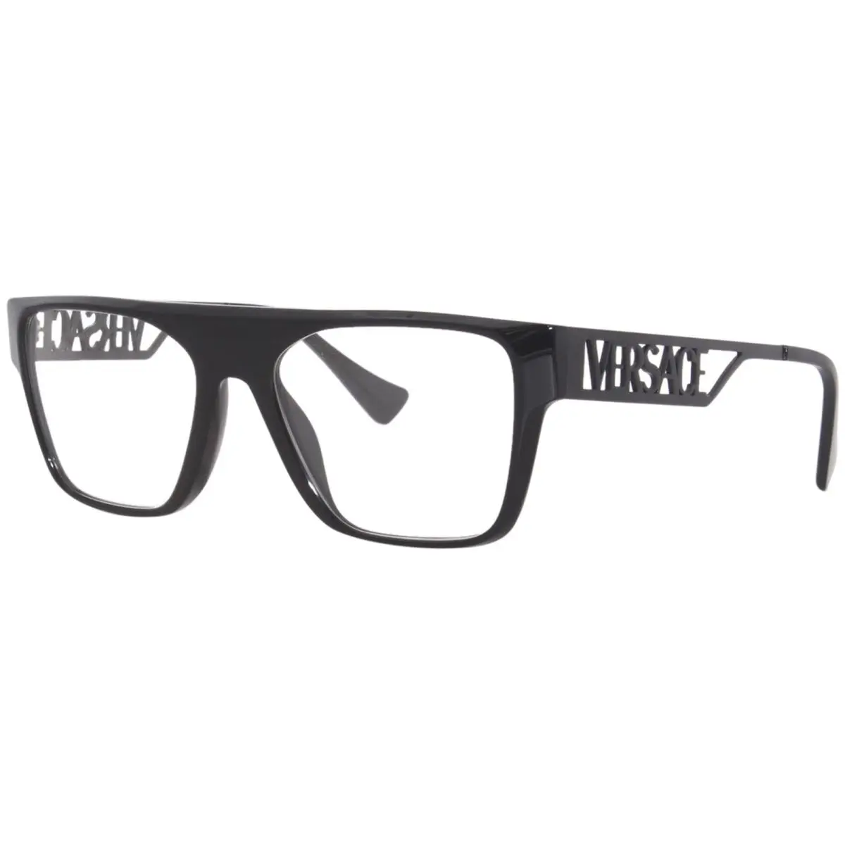 Versace VE3326U 5380 Eyeglasses Frame Men`s Black Full Rim Rectangle Shape 55mm
