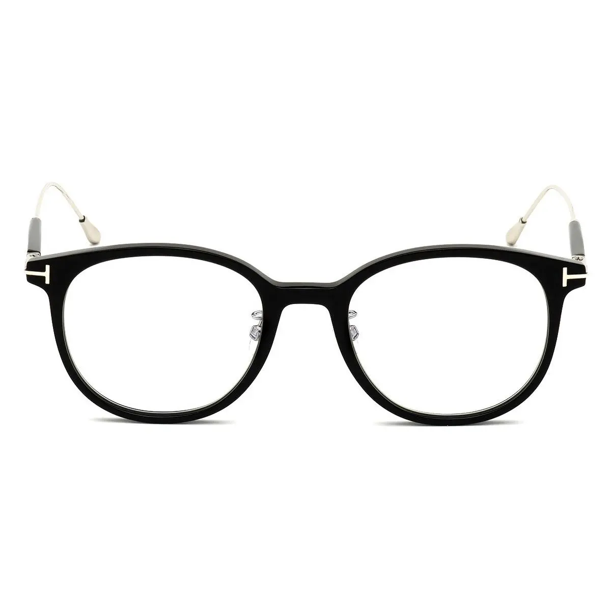 Tom Ford FT5644-D-B Eyeglasses Shiny Black Shiny Palladium Blue 52mm