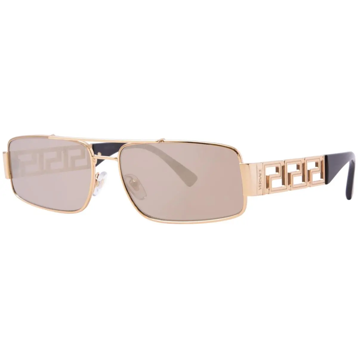 Versace VE2257 10025A Sunglasses Gold/light Brown Mirror Dark Gold Lenses 60mm
