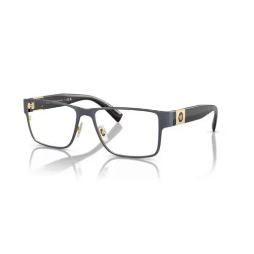 Versace VE1274 1468 Blue Square Men`s 55mm Eyeglasses
