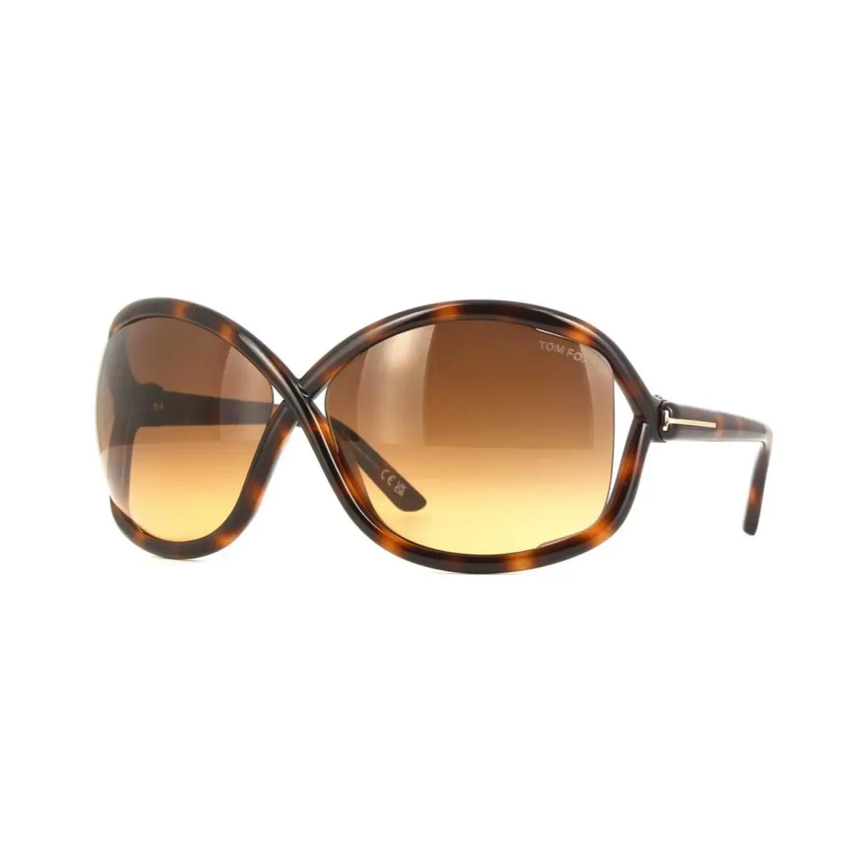Bettina FT 1068 Dark Havana/brown Shaded 52F Sunglasses by Tom Ford