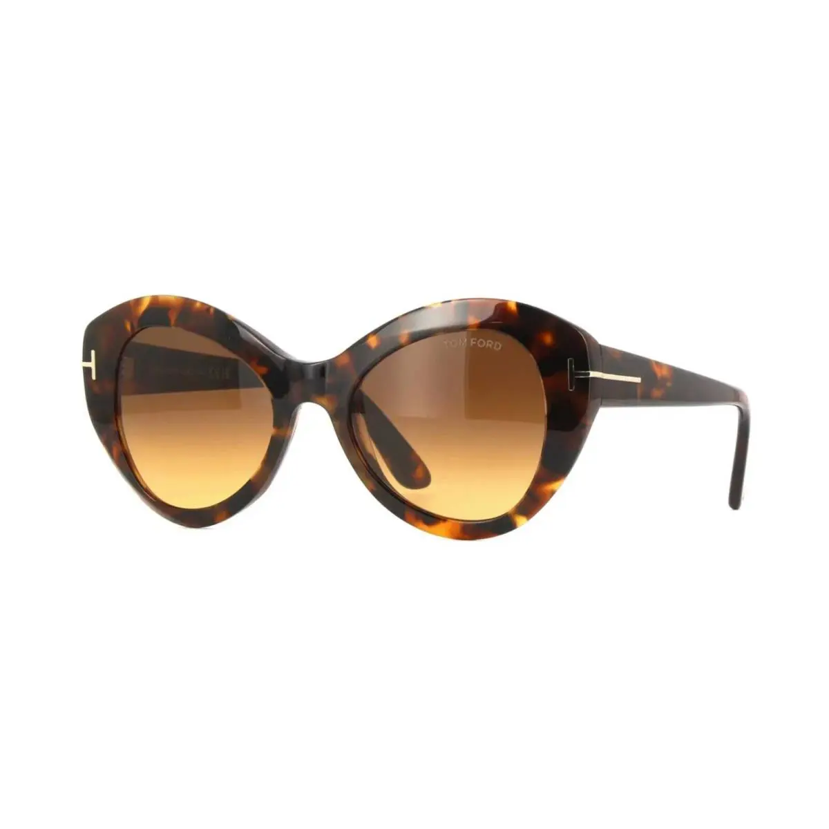 Tom Ford Guinevere FT 1084 Dark Havana/brown Shaded 52F Sunglasses