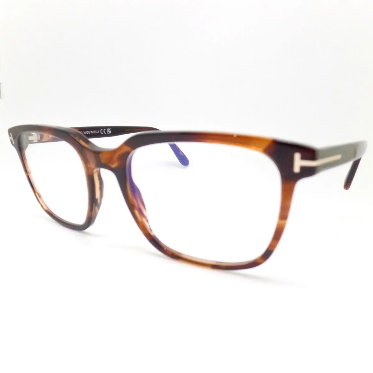 Tom Ford FT 5818 050 53mm Havana Blue Block Frames