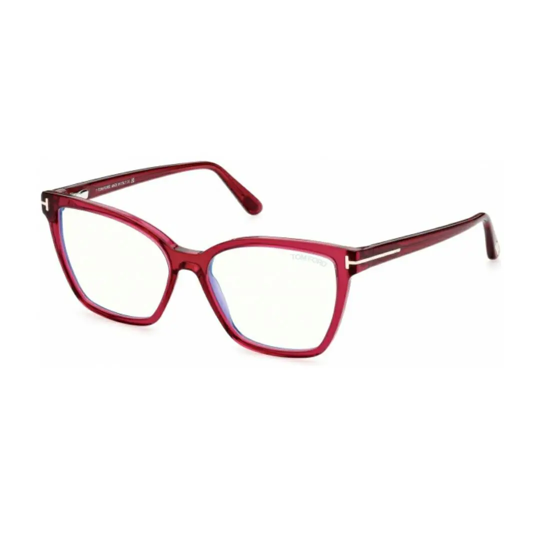 Tom Ford FT5812-B 074 Transparent Fuchsia Demo Lens 53 mm Women`s Eyeglasses