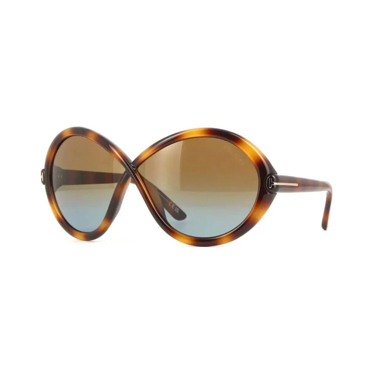 Tom Ford Jada FT 1070 Havana/brown Shaded 53F Sunglasses - Frame: Havana, Lens: Brown Shaded