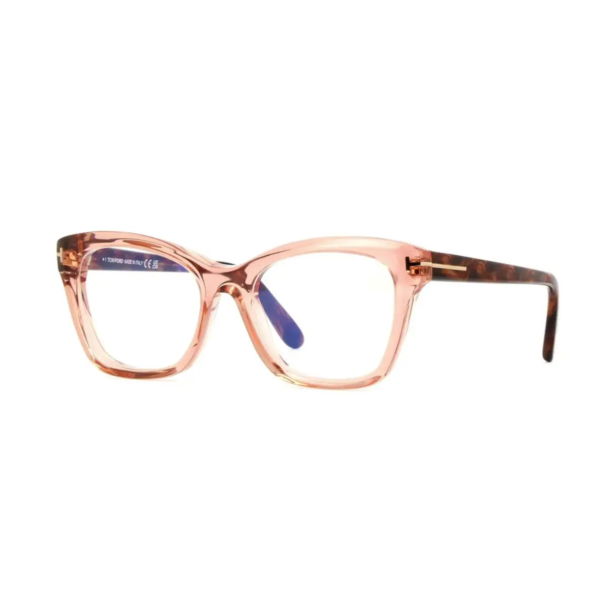 Tom Ford FT5909-B Blue Block Shiny Pink Crystal 072 Eyeglasses - Frame: Shiny Pink Crystal
