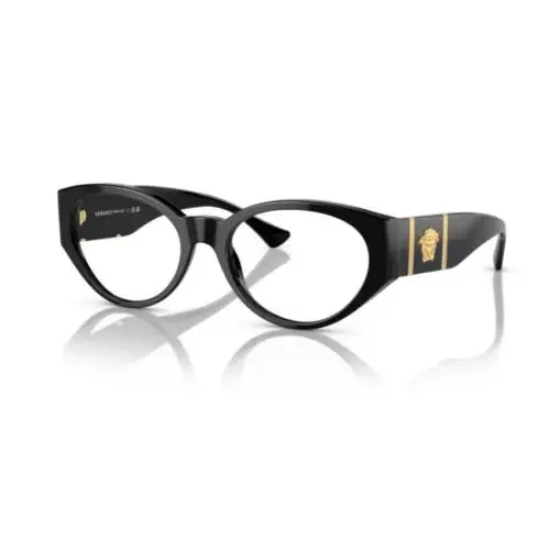 Versace 0VE3345 GB1 - Black/clear Oval 52 mm Women`s Eyeglasses