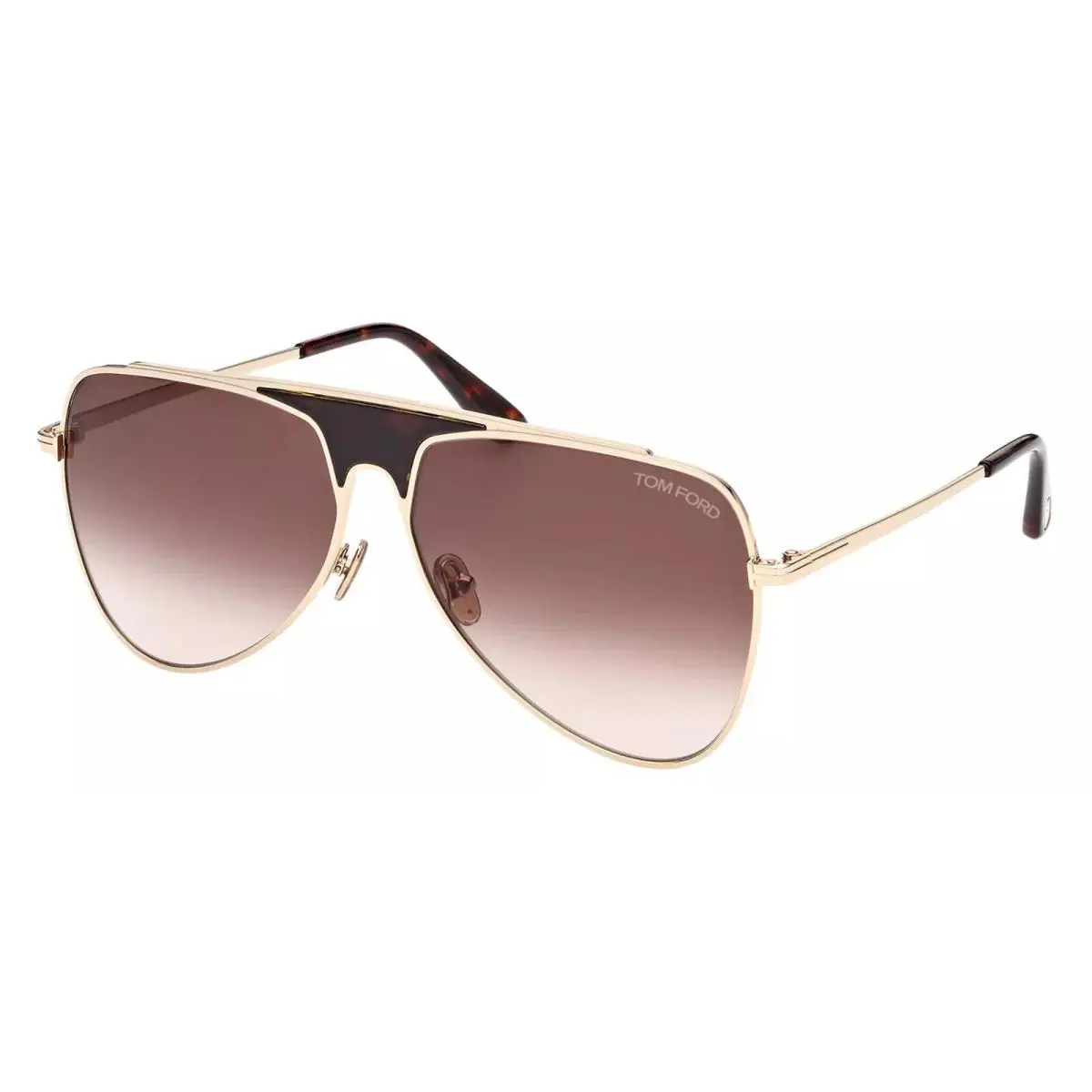 Tom Ford Ethan FT 0935 935 28F Shiny Rose Gold/brown Shaded Sunglasses