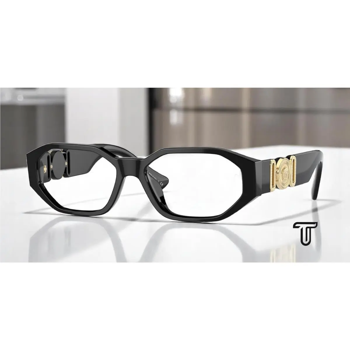 Versace VE3320U GB1 Black Demo Lens 56 mm Men`s Eyeglasses
