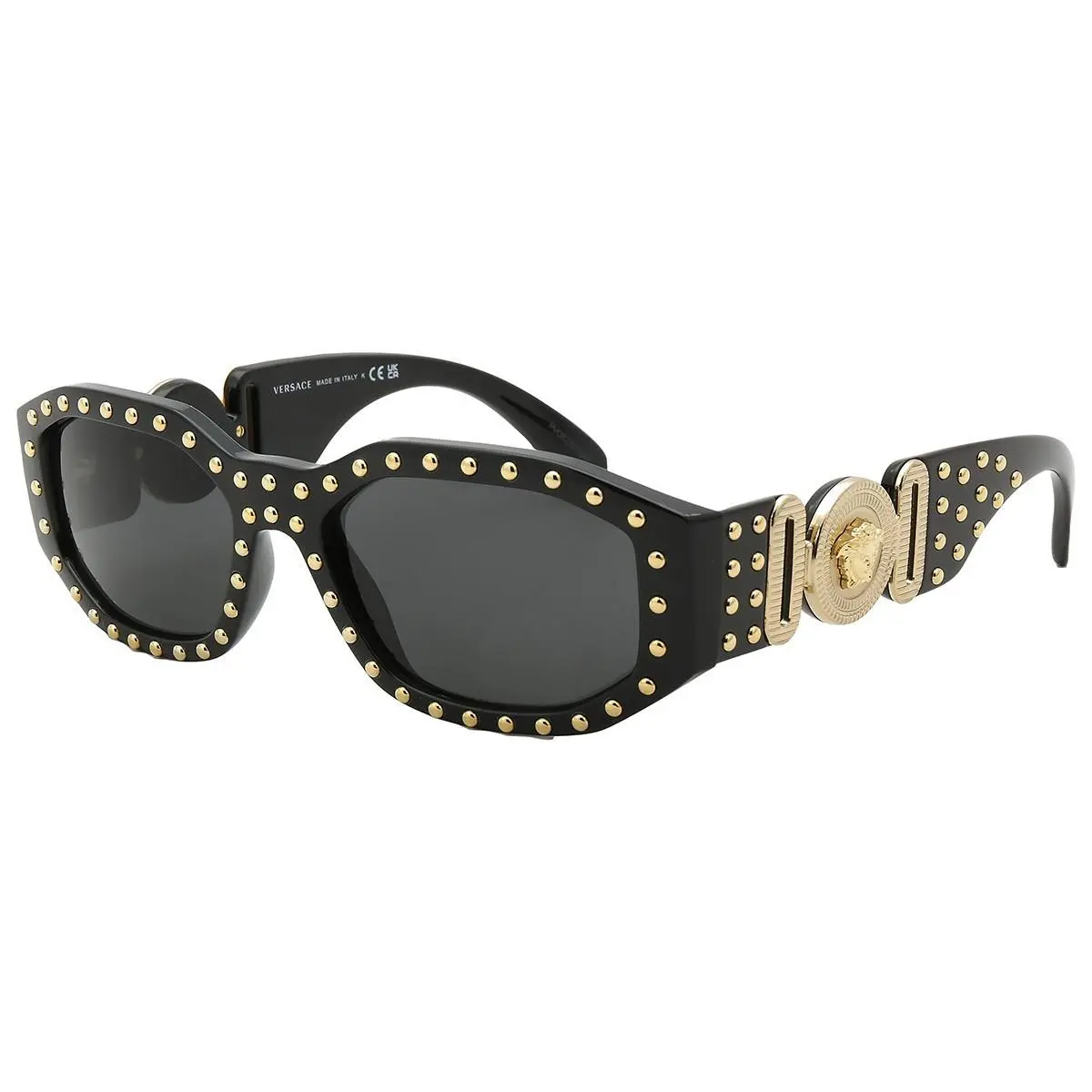 VE4361 539787 Biggie Sunglasses Black Dark Grey 53mm by Versace