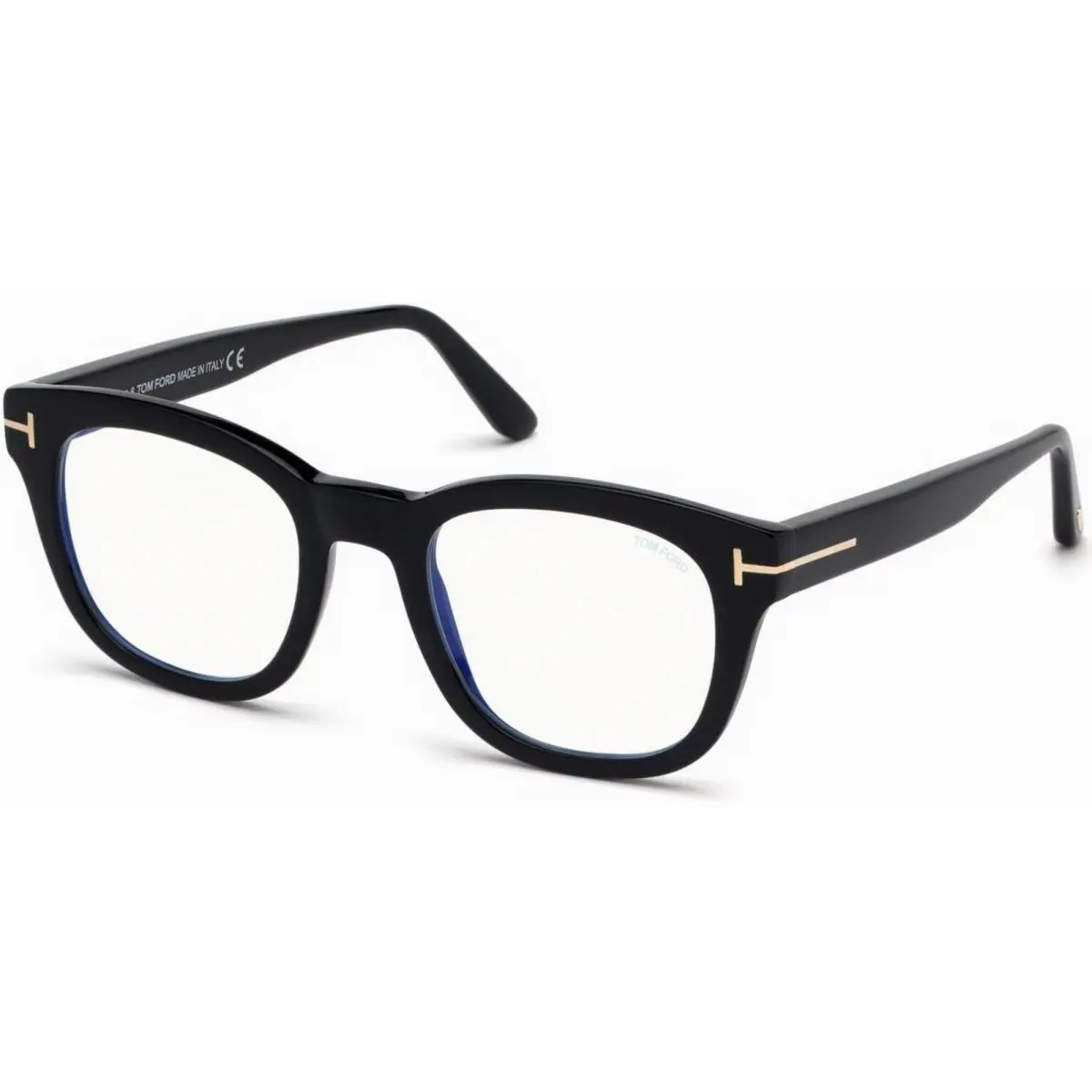 Tom Ford Eyeglasses TF 5542-B 001 50-22 145 Black Frames W/blue Block Lenses