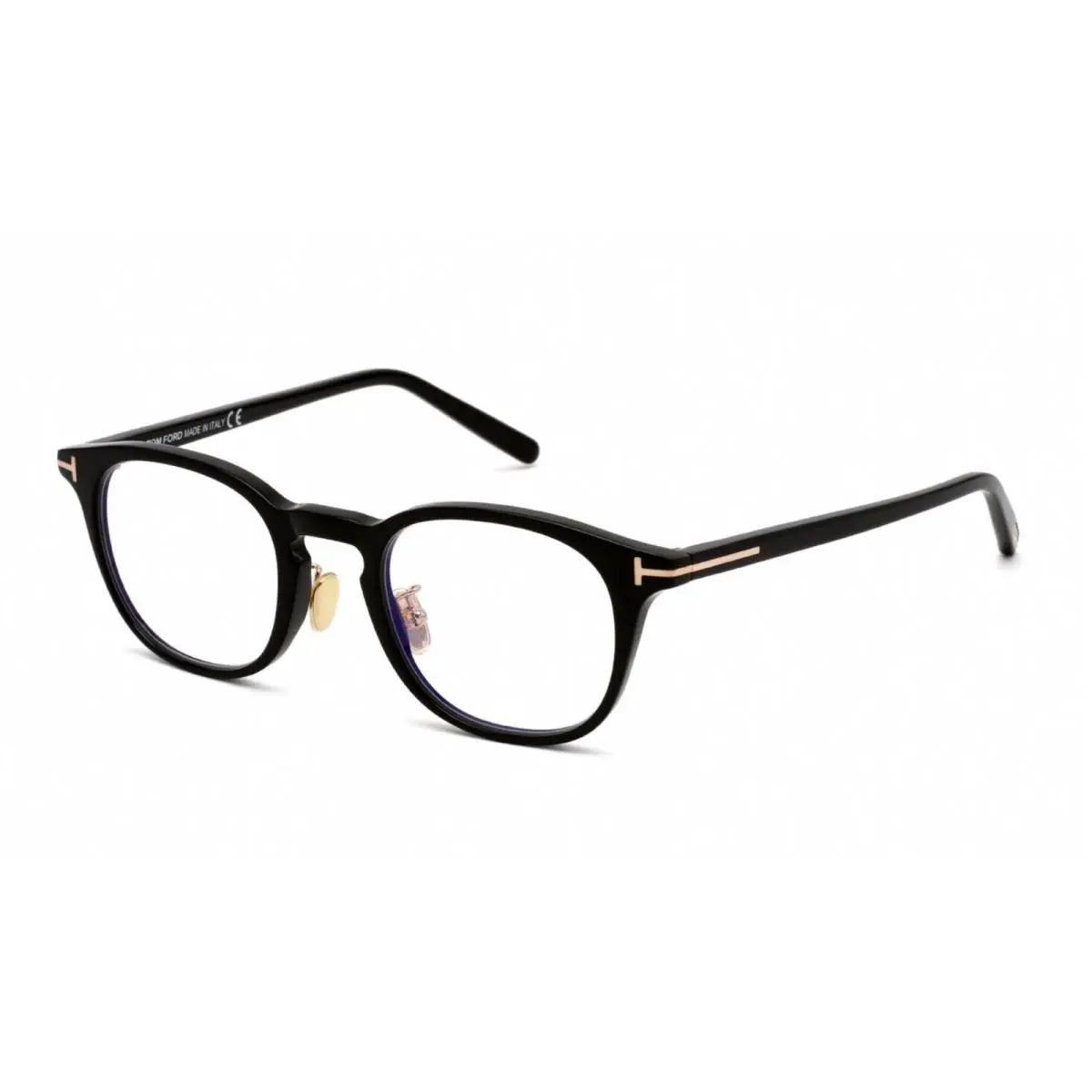 Tom Ford Eyeglasses TF 5725-D-B 001 48-22 145 Black Frames Blue Block Lenses