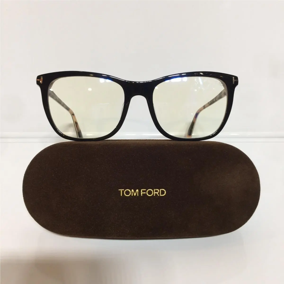 Tom Ford TF5672-FB 005 Blk Woman’s Plastic Blue Light Block Eyeglasses 54mm