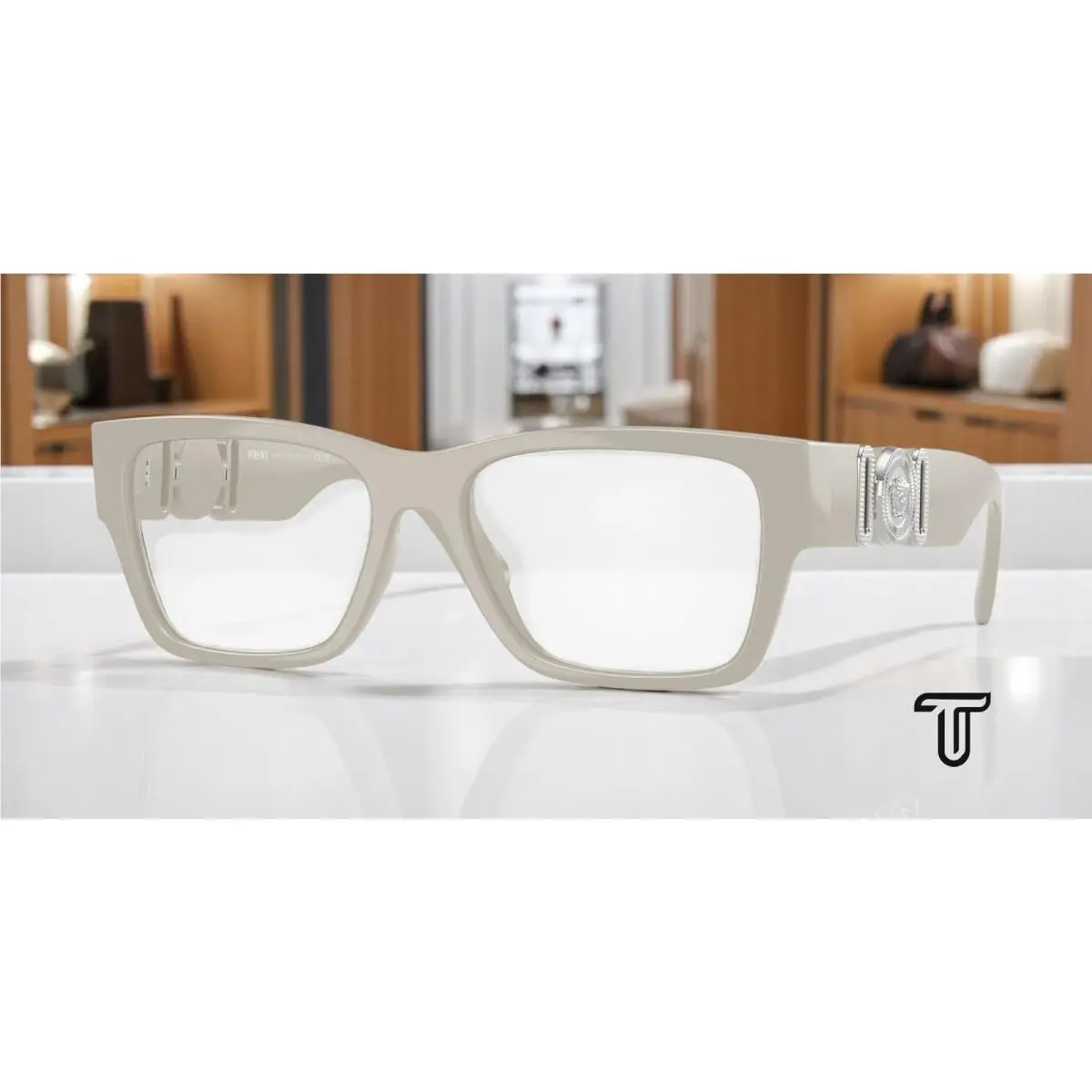 Versace VE3368U 5501 Light Grey Demo Lens 53 mm Men`s Eyeglasses