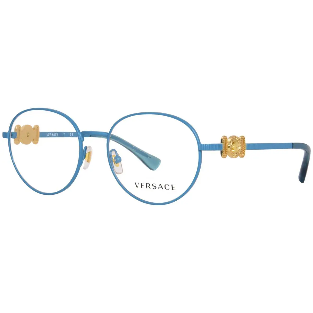 Versace VK1002 1498 Eyeglasses Youth Kids Girl`s Matte Turquoise Full Rim 46mm