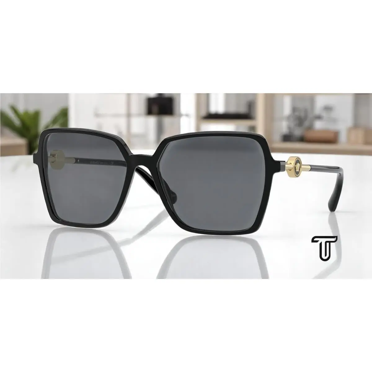 Versace VE4396 GB1 87 Black Dark Grey 58 mm Women`s Sunglasses
