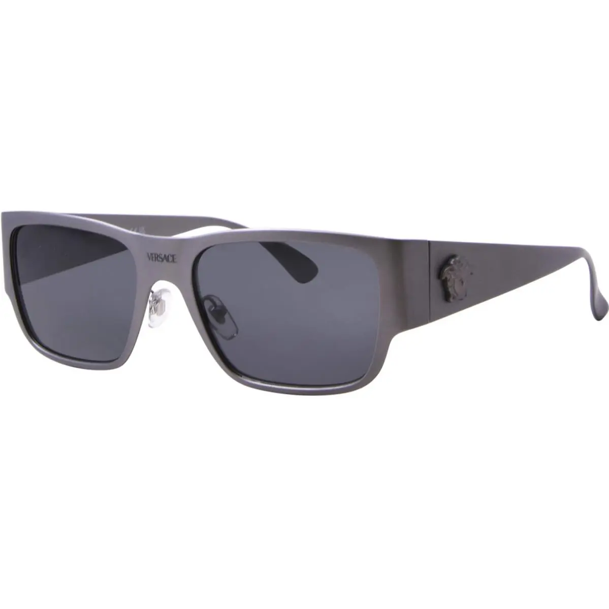 Versace VE2262 126287 Sunglasses Men`s Gunmetal/dark Grey Rectangle Shape 56mm