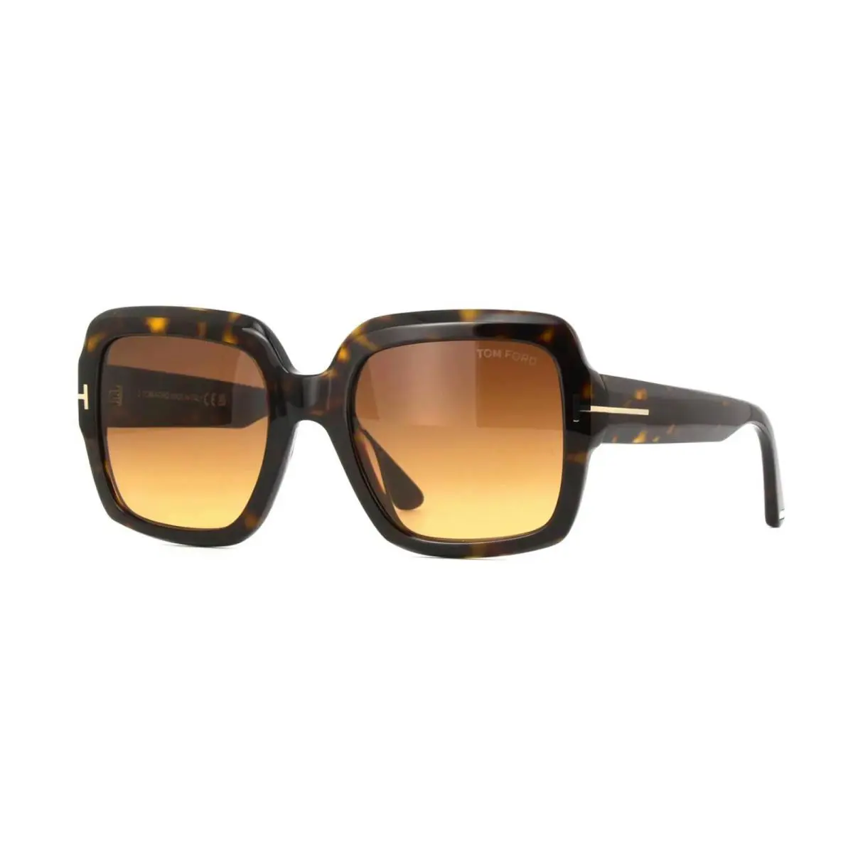 Tom Ford Kaya FT 1082 Dark Havana/brown Shaded 52F Sunglasses - Frame: Dark Havana, Lens: Brown Shaded