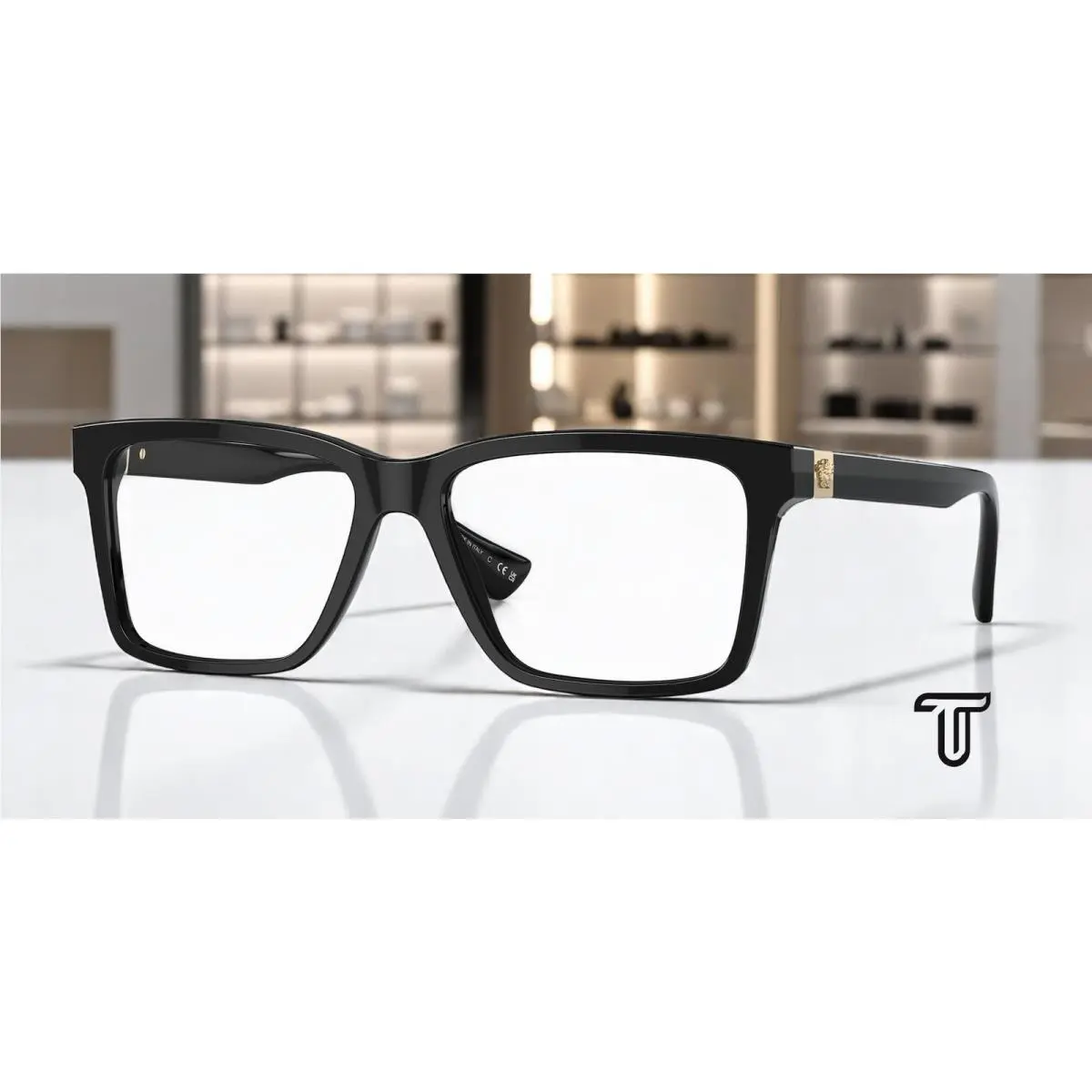 Versace VE3328 GB1 Black Demo Lens 56 mm Men`s Eyeglasses