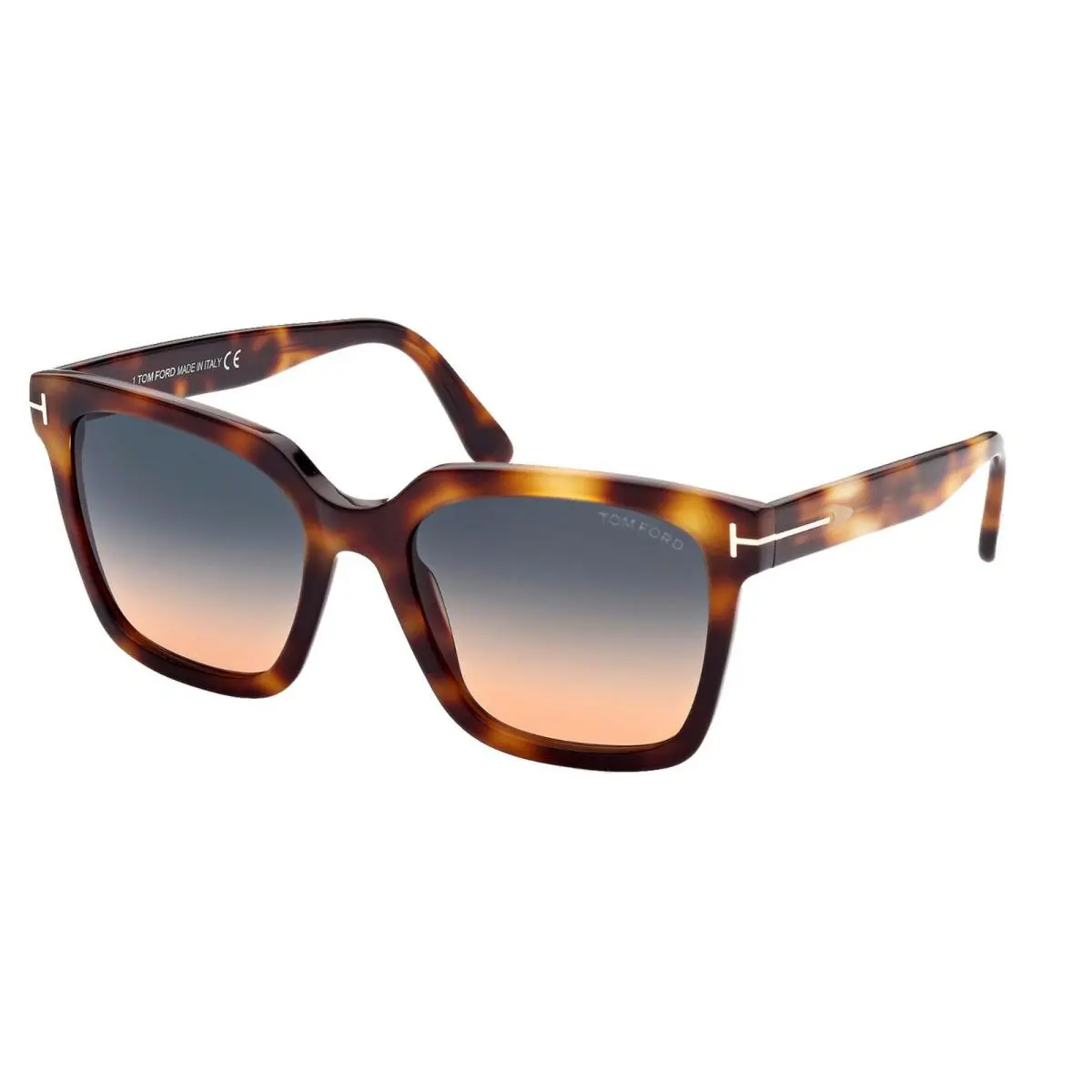 Selby FT 0952 Blonde Havana/blue Orange Shaded 53P Sunglasses by Tom Ford