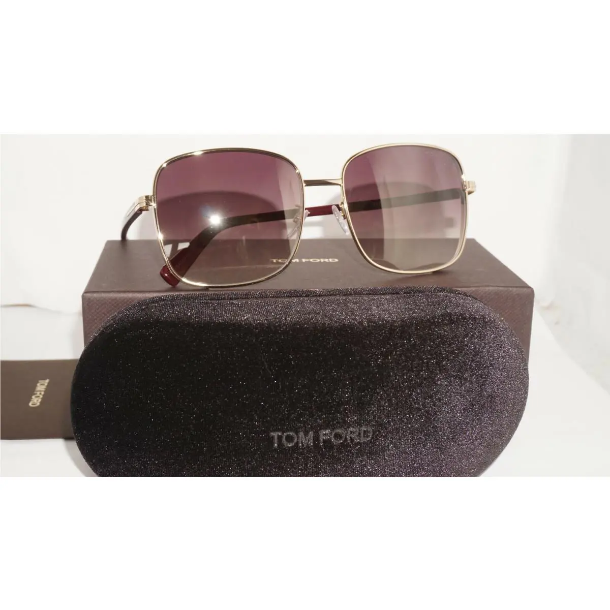 Tom Ford Sunglasses Square Gold Gray FT0722-K/S 32G 59 17 145