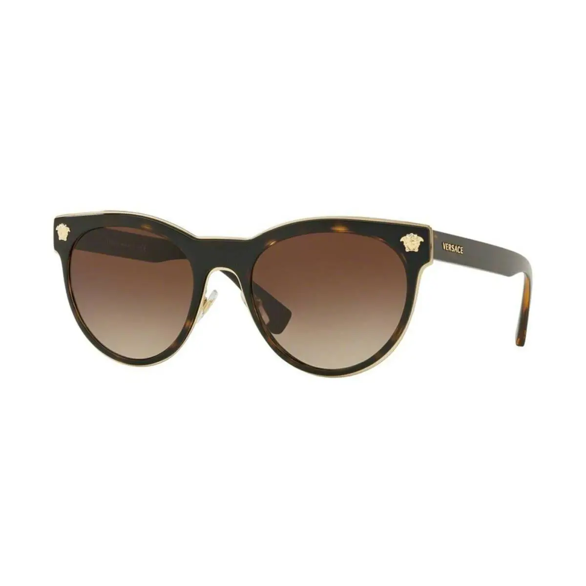 Versace Women`s VE2198 Dark Havana/brown Gradient Sunglasses - Dark Havana/Brown Gradient, Frame: Brown, Lens: Brown