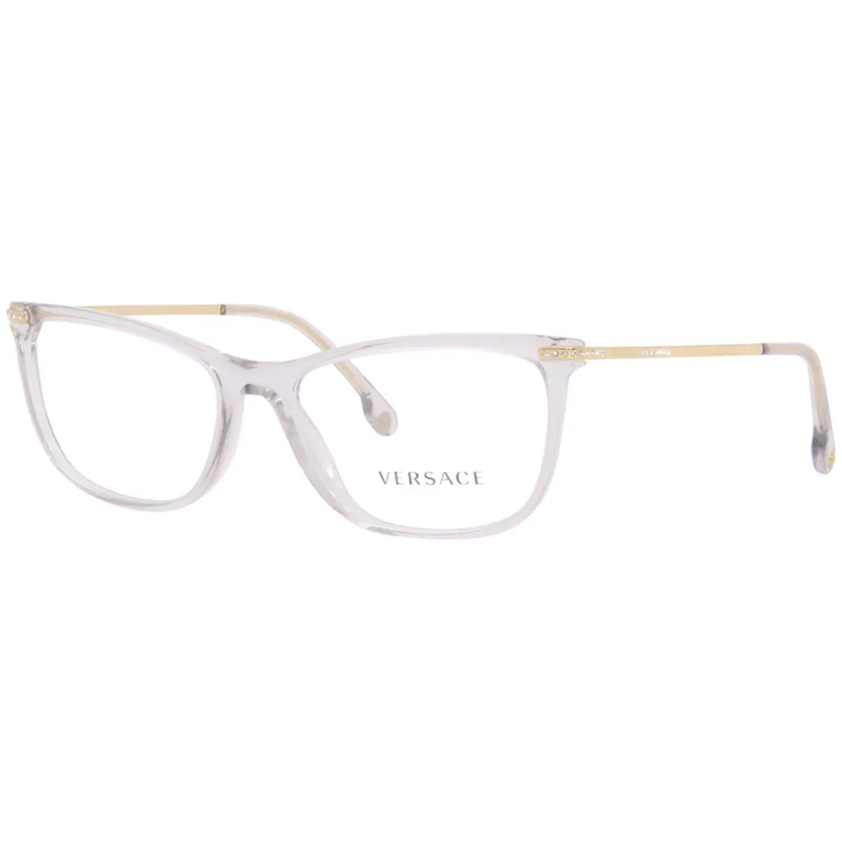 Versace VE3274B 5305 Eyeglasses Women`s Transparent Grey Full Rim Cat Eye 54mm