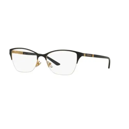 Versace 0VE1218 1342 Black/gold 53mm Cat-eye Women`s Eyeglasses