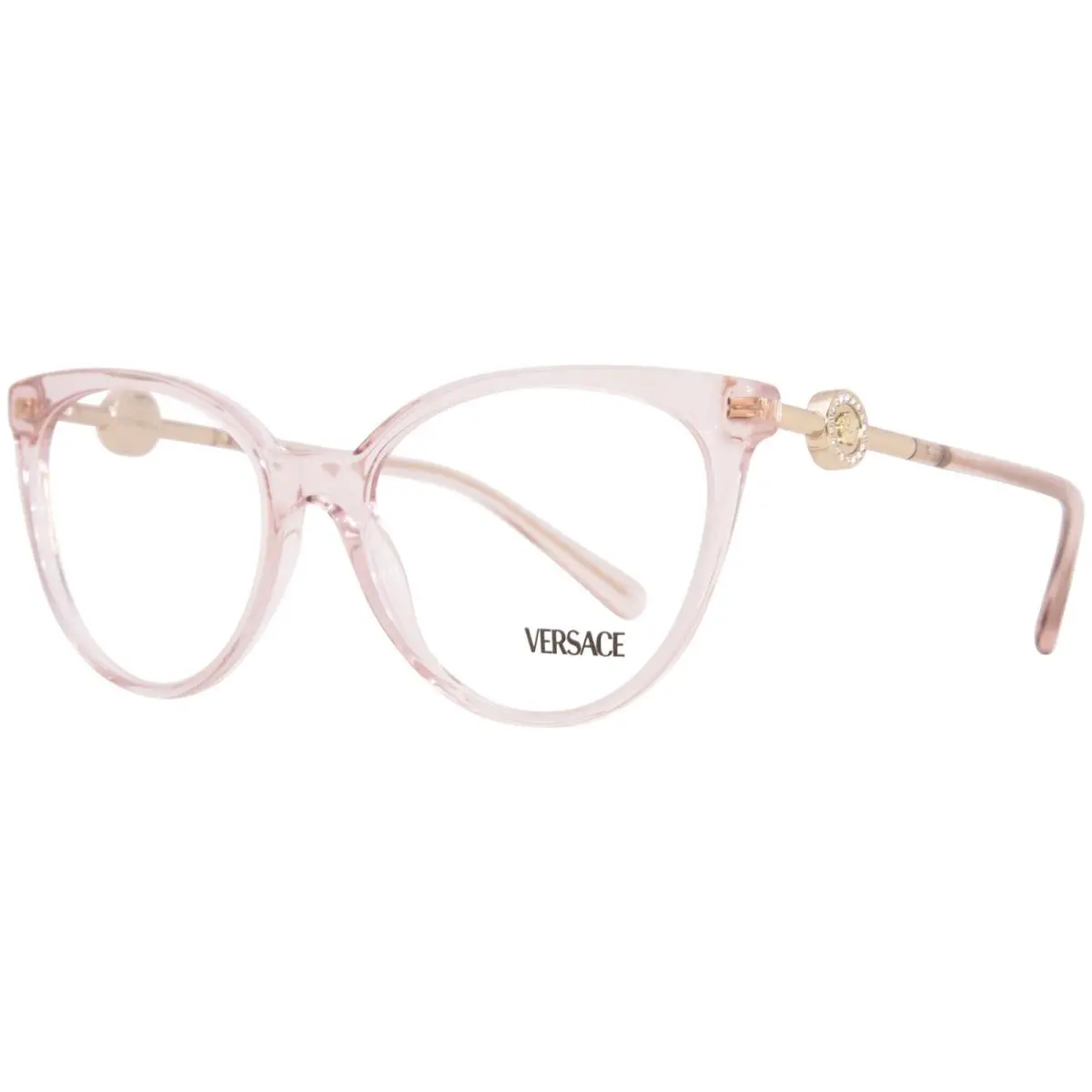 VE3298B 5339 Eyeglasses Frame Women`s Transparent Pink Full Rim 55mm by Versace