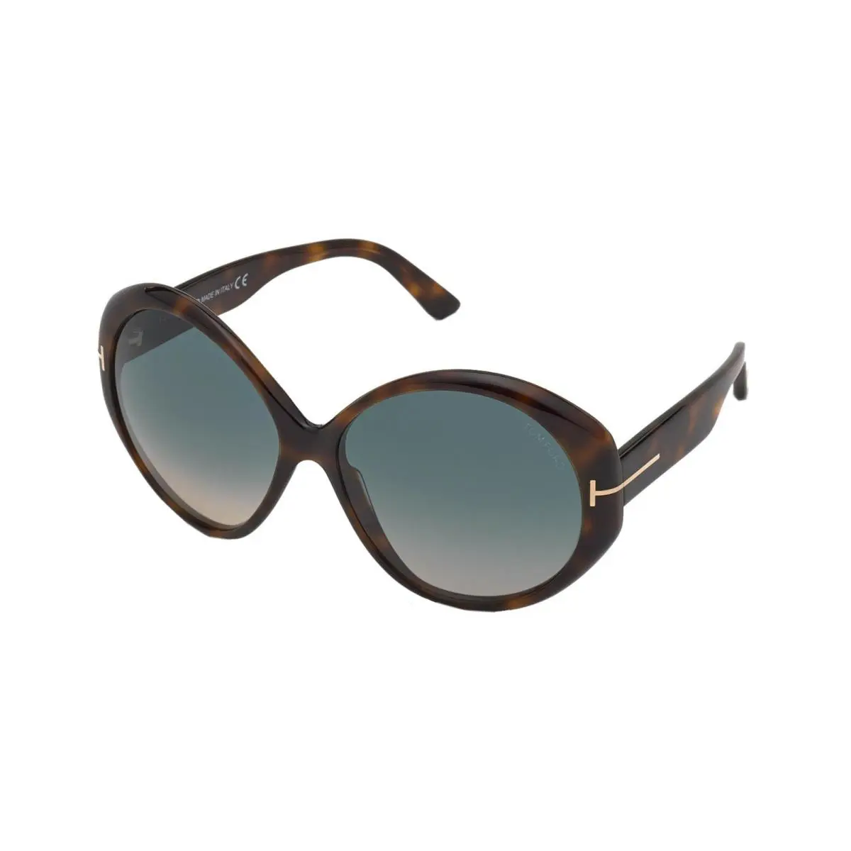 Terra FT 0848 Havana/green Shaded 53P Sunglasses by Tom Ford